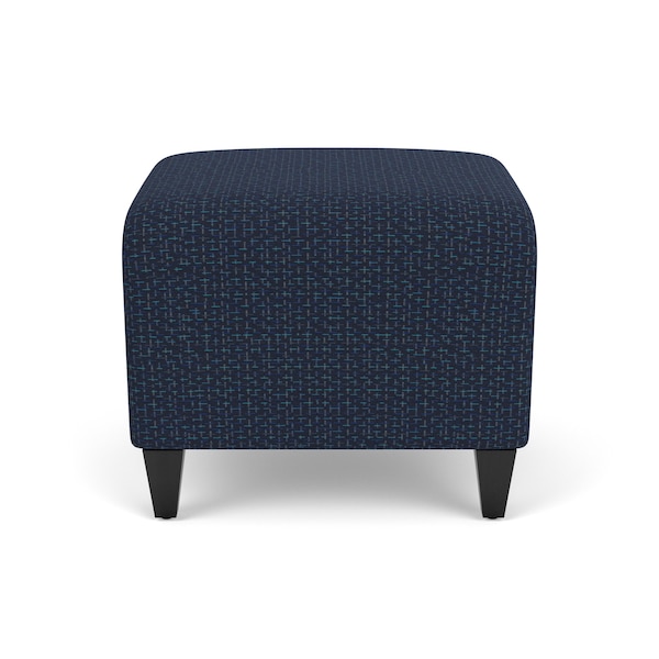 Lesro Siena Lounge Reception 1 Seat Bench, Black, RF Blueberry Upholstery SN1001 - main